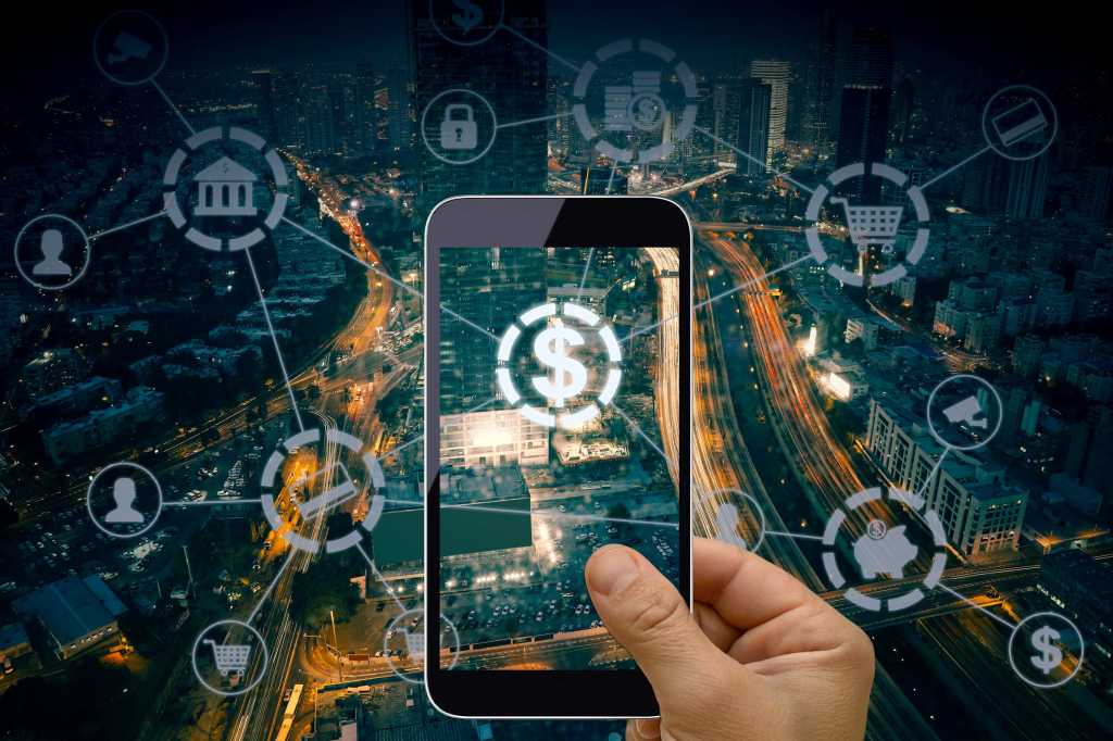 FinTech > financial technology > mobile phone > digital wallet > smart city